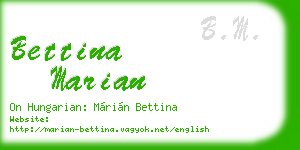bettina marian business card