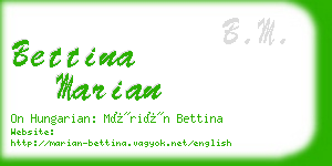 bettina marian business card